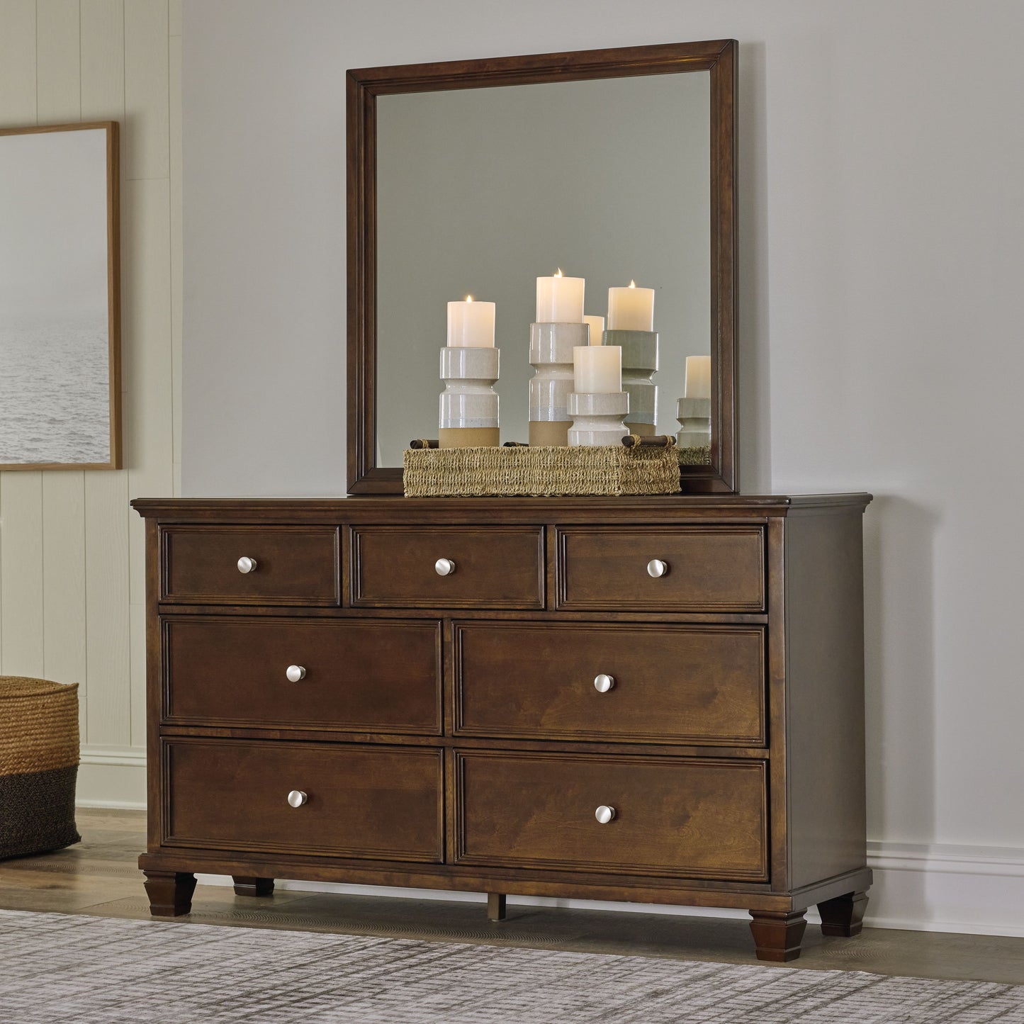 Danabrin - Dresser And Mirror - Brown