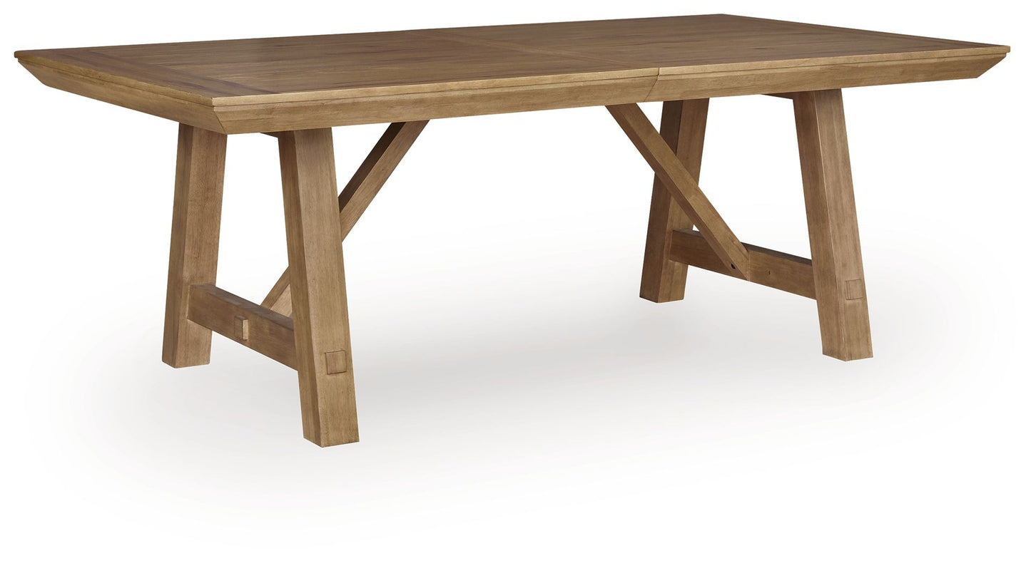 Ridgester - Rectangular Dining Room Extension Table - Light Brown