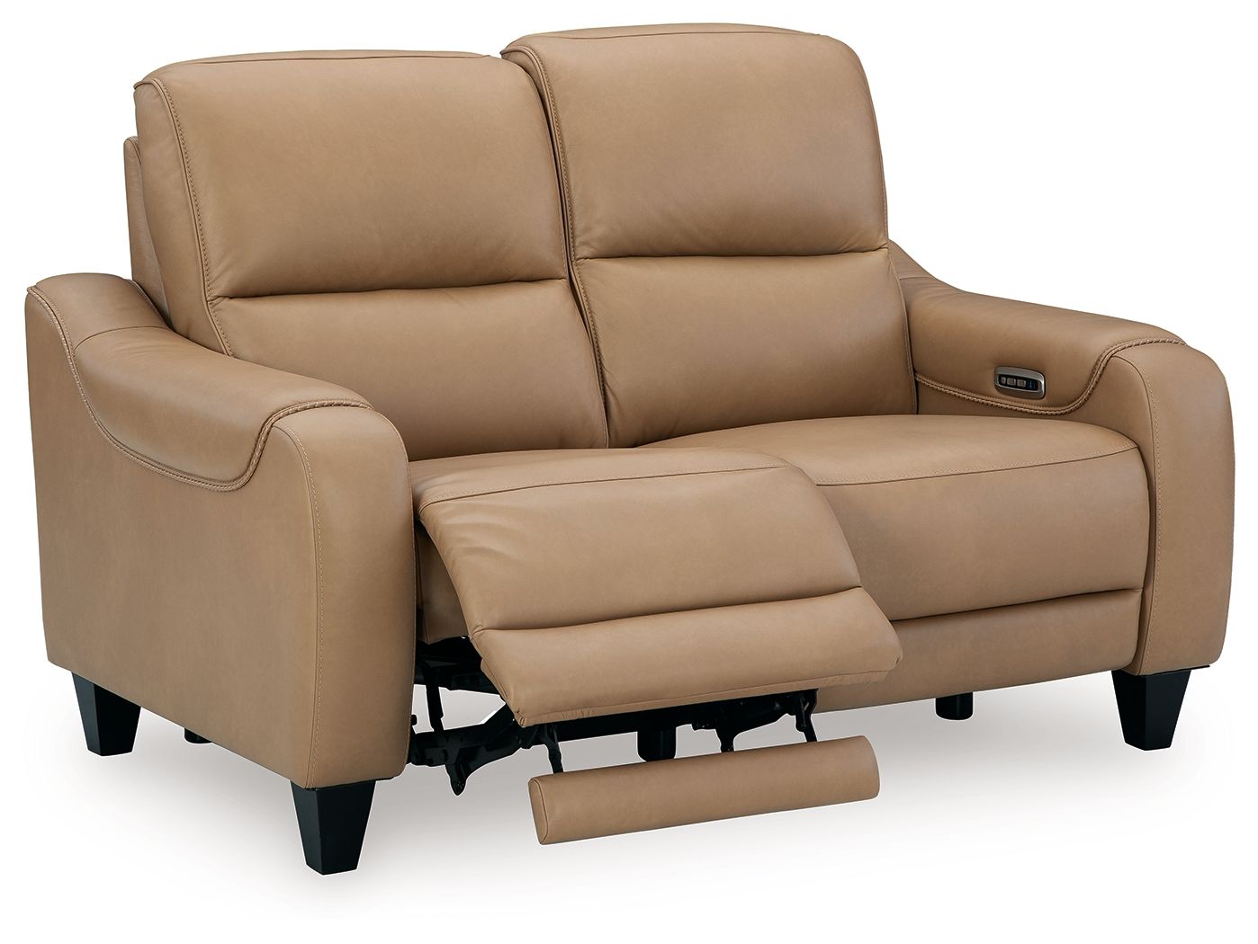 Mosswell - Power Reclining Loveseat With Adj Headrest - Toffee