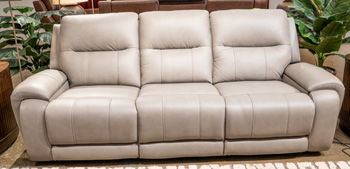 Real Moments - Power Reclining Sofa With Audio Seating - Ash