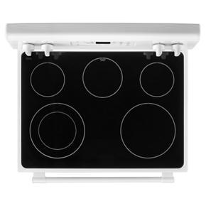 30" Wide Electric Range With Shatter-Resistant Cooktop - 5.3 Cubic Feet - White