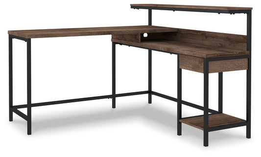 Arlenbry - Gray - L-desk With Storage