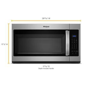 1.7 Cubic Feet Microwave Hood Combination With Electronic Touch Controls - Fingerprint Resistant Stainless Steel