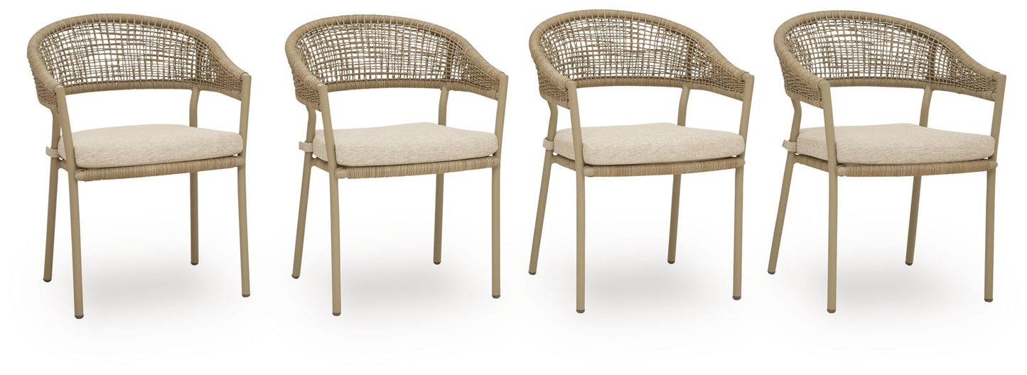 Orchard Beach - Arm Chair With Cushion (Set of 4) - Beige