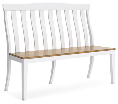 Ashbryn - White / Natural - Double Dining Chair