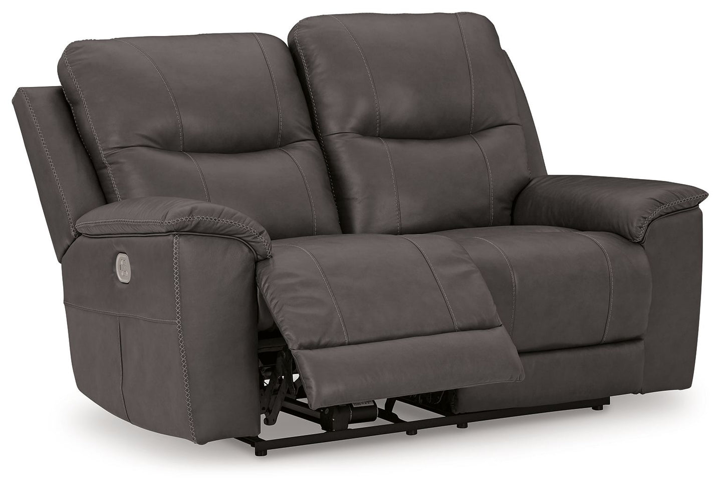 Dearview - Power Reclining Loveseat/ Adj Headrest - Fog