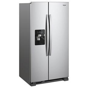 33" Wide Side-By-Side Refrigerator - 21 Cubic Feet - Monochromatic Stainless Steel