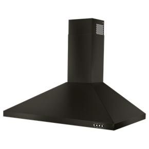 30" Contemporary Black Stainless Wall Mount Range Hood