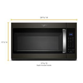 1.9 Cubic Feet Capacity Steam Microwave With Sensor Cooking - Black Stainless Steel