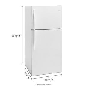 30" Wide Top Freezer Refrigerator - 18 Cubic Feet - White