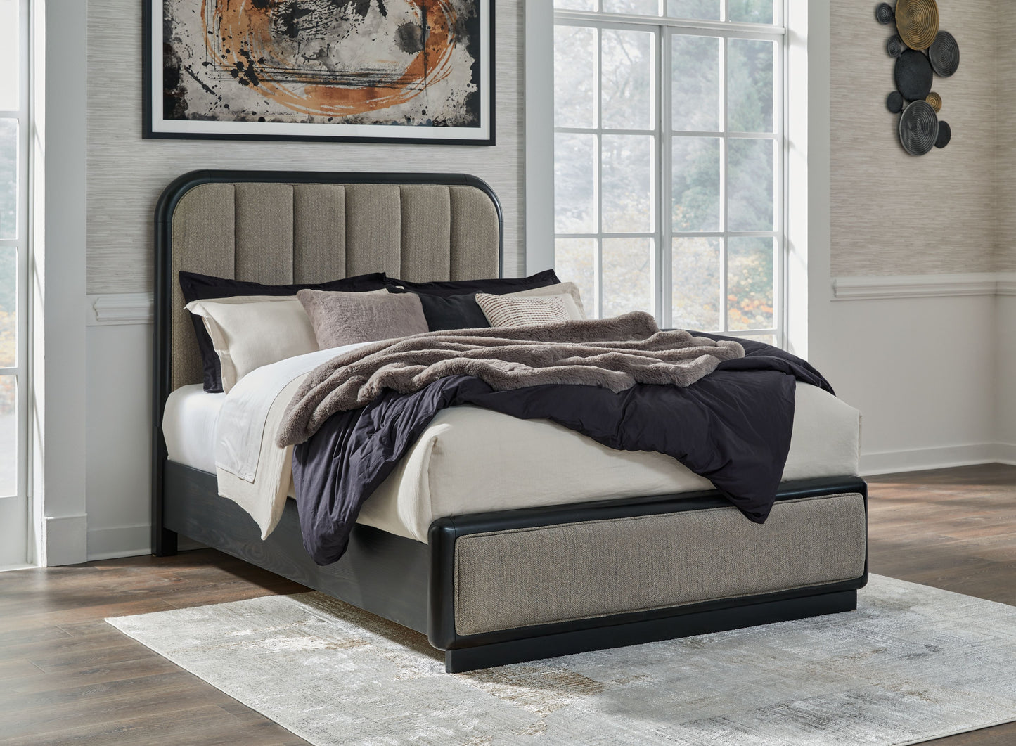 Rowanbeck - Upholstered Panel Bed