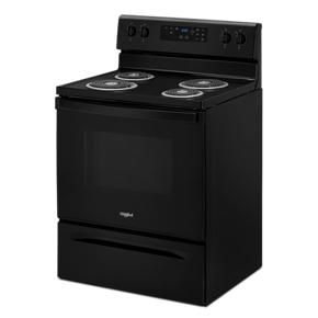 4.8 Cubic Feet Whirlpool Electric Range With Keep Warm Setting - Black - 27,75" Depth