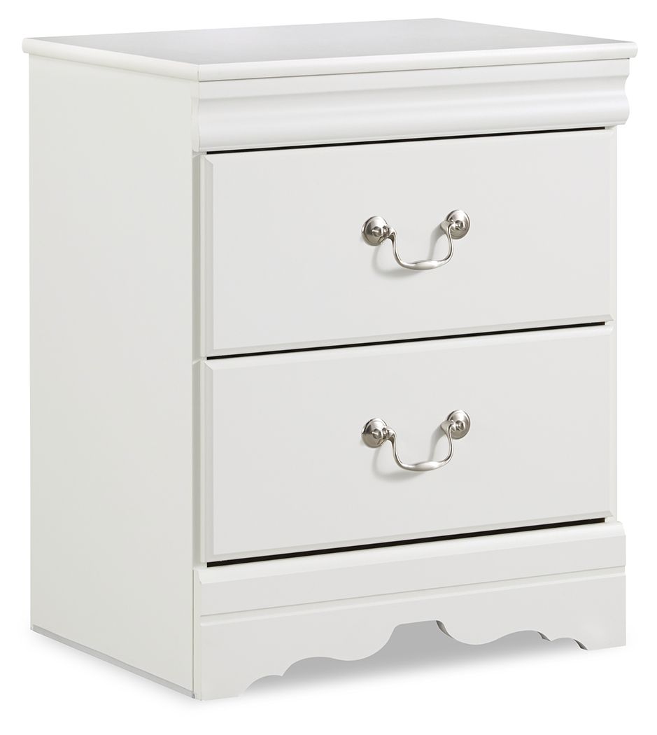 Anarasia - Two Drawer Night Stand - White