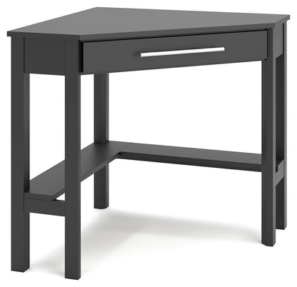 Otaska - Black - Corner Desk, Bookcase