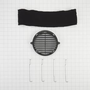 Range Hood Recirculation Kit (One Charcoal Filter, One Black Vent Cover And Four Mounting Brackets)