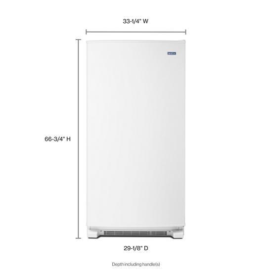 20 Cubic Feet Frost Free Upright Freezer With LED Lighting