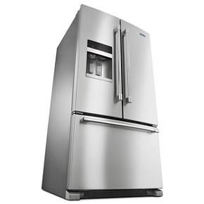 36-" Wide French Door Refrigerator With PowerCold Feature - 25 Cubic Feet