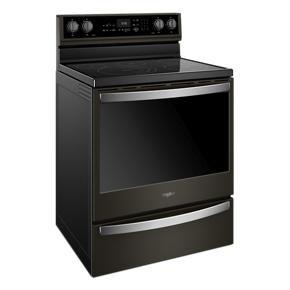 6.4 Cubic Feet Smart Freestanding Electric Range With Frozen Bake Technology - Black Stainless Steel