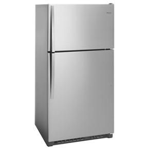 33" Wide Top Freezer Refrigerator - 20 Cubic Feet - Monochromatic Stainless Steel