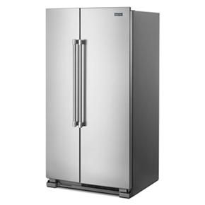 36" Wide Side-By-Side Refrigerator - 25 Cubic Feet - Fingerprint Resistant Stainless Steel - Pearl Silver