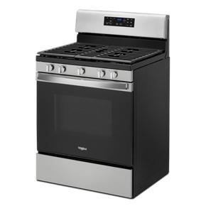 5.0 Cubic Feet Whirlpool Gas Range With Center Oval Burner - Fingerprint Resistant Stainless Steel