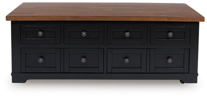 Wildenauer - Brown / Black - Lift Top Cocktail Table