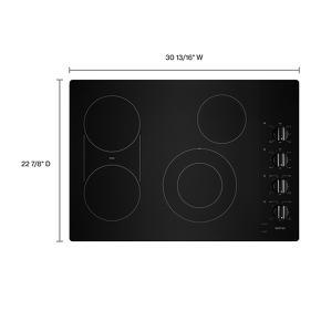 30" Electric Cooktop With Reversible Grill And Griddle - Black