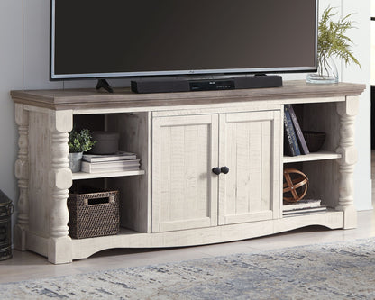 Havalance - Brown / Beige - Extra Large TV Stand - 2 Doors