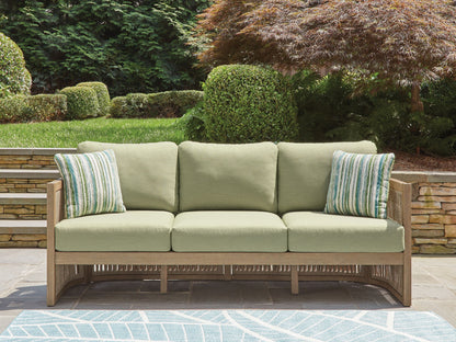 Serena Shores - Beige / Green - Sofa With Cushion
