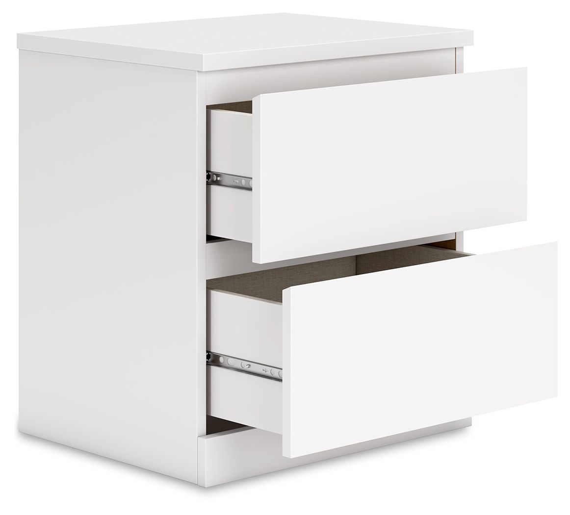 Onita - White - Two Drawer Night Stand