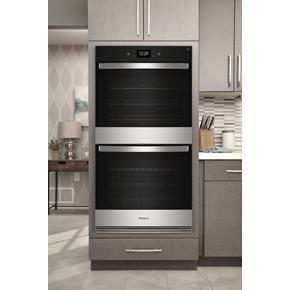 100 Cubic Feet Double Smart Wall Oven With Air Fry - Gray