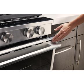 58 Cubic Feet Smart Slide-In Gas Range With Ez-2-Lift Hinged Cast-Iron Grates - Gray