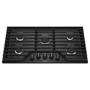 36" Gas Cooktop With EZ-2-Lift Hinged Cast-Iron Grates - Black