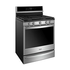 5.8 Cubic Feet Smart Freestanding Gas Range With EZ-2-Lift Grates - Fingerprint Resistant Stainless Steel