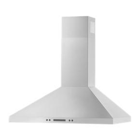 30" Chimney Wall Mount Range Hood With Dishwasher-Safe Grease Filters - Stainless Steel