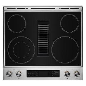 Rise 30" Electric Downdraft Slide-In Range - Stainless Steel