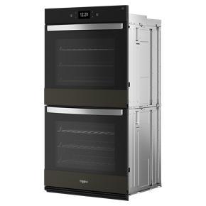 100 Cubic Feet Double Smart Wall Oven With Air Fry - Black