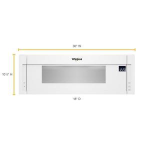 1.1 Cubic Feet Low Profile Microwave Hood Combination - White - Metal