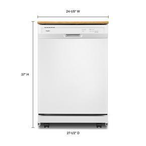 Heavy-Duty Dishwasher With 1-Hour Wash Cycle - White - 26,5" Depth