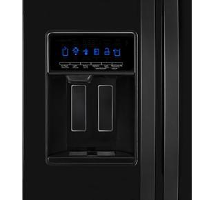 36" Wide Side-By-Side Refrigerator - 28 Cubic Feet - Black