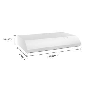 30" Range Hood With The FIT System - White - Metal