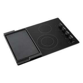 30" Electric Cooktop With Reversible Grill And Griddle - Black