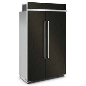 30 Cubic Feet 48" Built-In Side-By-Side Refrigerator With Printshield Finish - Black