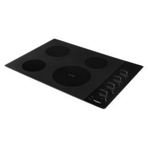 30" Electric Ceramic Glass Cooktop With Dual Radiant Element - Black