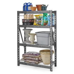 48" Wide Heavy Duty Rack With Four 18" Deep Shelves - Hammered Granite