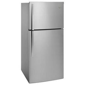 30" Wide Top Freezer Refrigerator - 19 Cubic Feet - Monochromatic Stainless Steel - Pearl Silver
