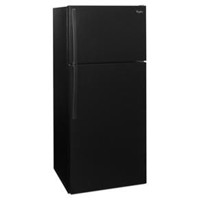 28" Wide Top Freezer Refrigerator - 14 Cubic Feet - Black - Metal