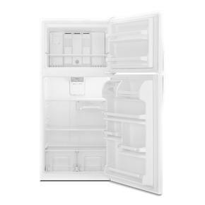 30" Wide Top Freezer Refrigerator - 18 Cubic Feet - White - Metal