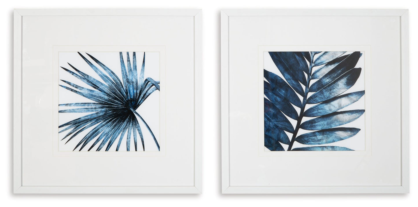 Breelen - Blue / White - Wall Art Set (Set of 2)