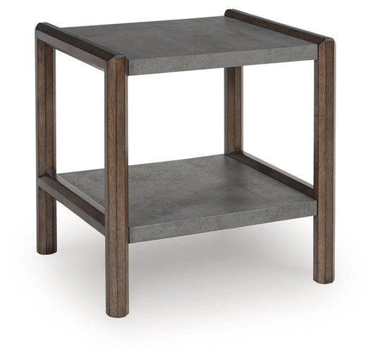 Kallenny - Brown / Gray - Rectangular End Table